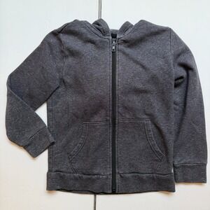 Old Navy Boys Gray Full Zip Hoodie Sweatshirt Jacket Size M 8